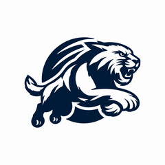 a panther running with its mouth open