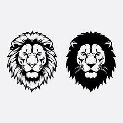 head of lion illustration