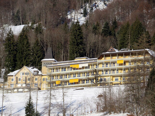 Rehabilitation Center Walenstadtberg over the Lake Walen or Lake Walenstadt (Walensee) - (SW!SS...
