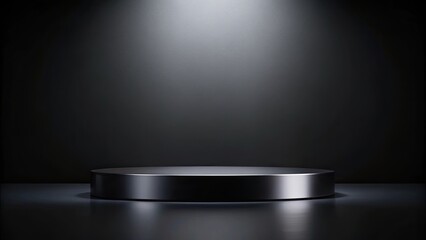 Luxury black gradient background with empty product display studio , luxurious, elegant, sleek, sophisticated
