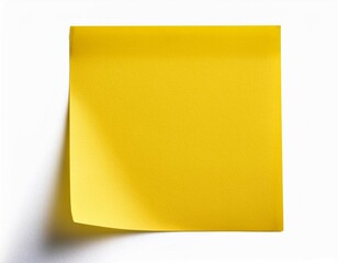 blank yellow sticky paper note isolated on transparent background