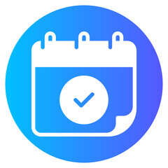 Obraz premium check gradient icon