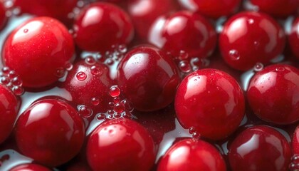 Glossy Cranberries in Sugar Solution