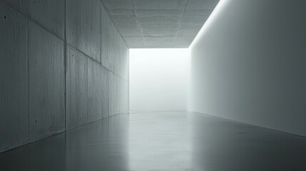 Fototapeta premium Creating calm minimalist room interior space white walls clean design serenity