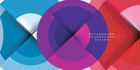 Fototapeta premium Circle and semi circle geometric background. Vector Illustration For Wallpaper, Banner, Background, Card, Book Illustration, landing page