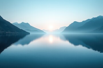 Obraz premium sunrise over the lake