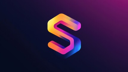 Obraz premium Modern 'Stock Discount' logo with gradient effect, clean lines, professional look, 