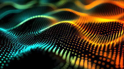 
Neon illuminated dynamic sheets wallpaper. Abstract business background
