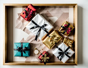 gift boxes on a table