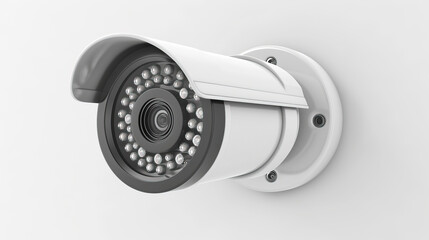 Naklejka premium security camera on white background. cctv on white background