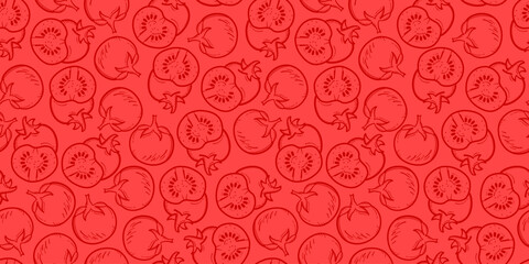 vintage tomato pattern Background. tomato doodle pattern background. seamless pattern tomato.