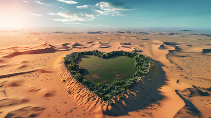 heart shaped oasis on the desert part  3