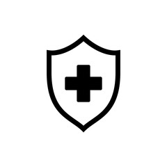 Health insurance icon vector. Insurance health document sign and symbol