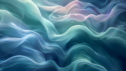 Obraz premium Abstract Background with Soft Blue and Green Waves