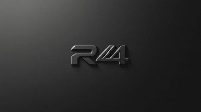 Professional 'R44' logo, sleek typography with clean design 