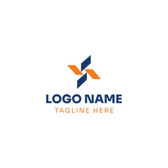 Modern Pinwheel Logo with a Bold and Symmetrical Design