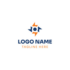 Dynamic Circular Logo with a Focus on Movement and Symmetry