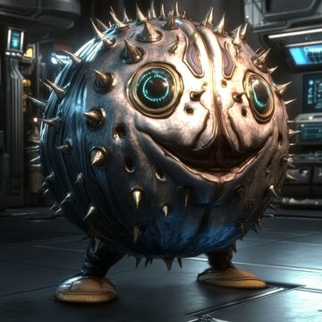 Smiling Metallic Creature