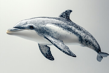 Fototapeta premium Atlantic Spotted Dolphin Swimming Gracefully in Water