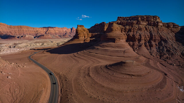 MARCH 31, 2023, VERMILLION NATIONAL MONUMENT, ARIZONA, USA - State highway 89A to Vermillion Cliffs National Monument, Arizona