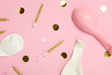 Concept of party decor and confetti, with cacti.