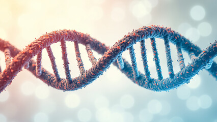 Futuristic DNA Structure in a Digital Concept