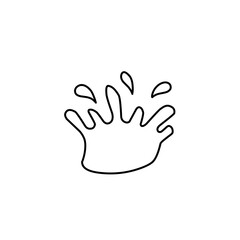 splash water contour lines