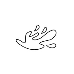 splash water contour lines