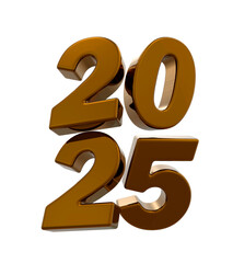 2025 Gold Number Happy New Year