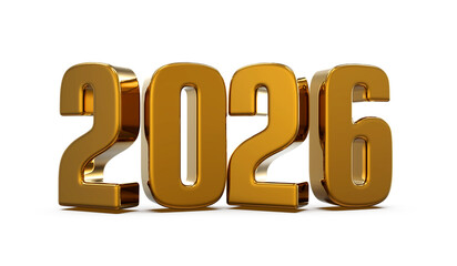 2026 Gold Number Happy New Year