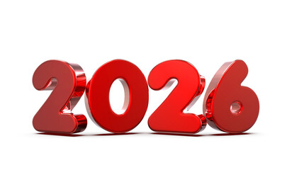 2026 Red Number Happy New Year