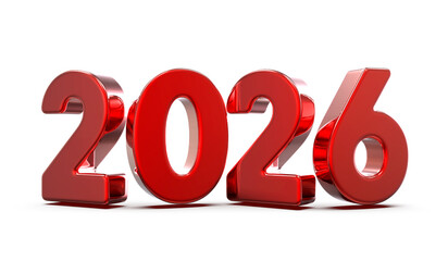 2026 Red Number Happy New Year