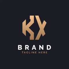 KX Logo Design. Modern, Minimal, Elegant and Luxury KX Logo. Alphabet Letter KX Logo Design for Brand Corporate Business Identity.