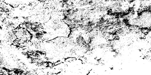 Fototapeta premium Grungy cracked Splat isolated distress background Grunge wall and black and white Dark noise granules Black grainy texture isolated on white background.