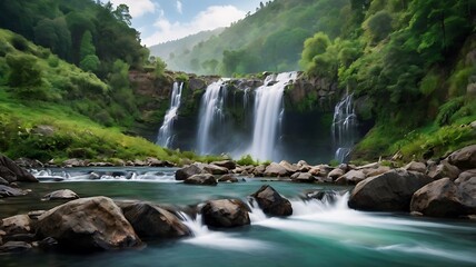 Fototapeta premium waterfall in the jungle