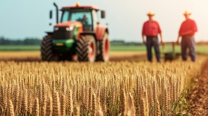 Obraz premium Agriculture Professions and Farmers in the Field