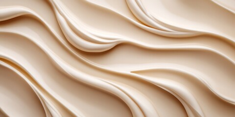 Obraz premium Creamy Beige Texture Background Swirled Cosmetic Food or Paint