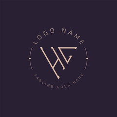 Professional HC Logo. Modern Minimal HC Letter Monogram Emblem for Premium Branding