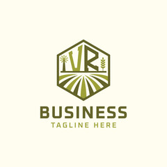 VR Farm Logo Design | Modern VR Agro Logo for Eco-Friendly Sustainable Businesses