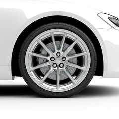 Obraz premium Isolated Car Wheel Well Side View Design