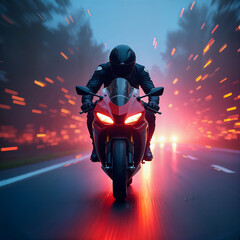 person with motorcycle