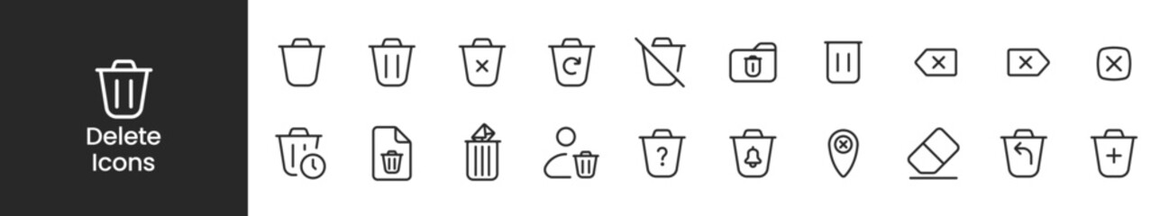 Recycle Bin Icon Minimalist Trash Can Symbol
