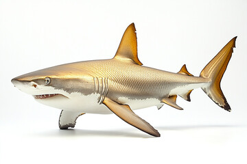 Obraz premium A Sandbar Shark Displayed Against A White Background