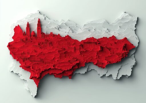 Map of Valencia Region Highlighted in Red for Flood Alert DANA in Spain