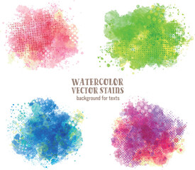 watercolor vector stains; background for texts