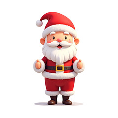 Fototapeta premium Cute Santa Png Transparent Background