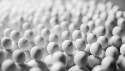 Obraz premium Close-Up of Crowd and Group Dynamics Elements
