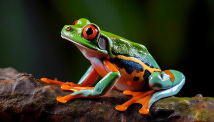 Fototapeta premium Close-Up of a Frog in its Natural Habitat