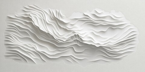 Fototapeta premium Abstract White Topographic Map Modern Minimalist 3D Texture Design Background