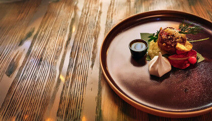 Close-Up of a Stylish Menu Design and Culinary Choices